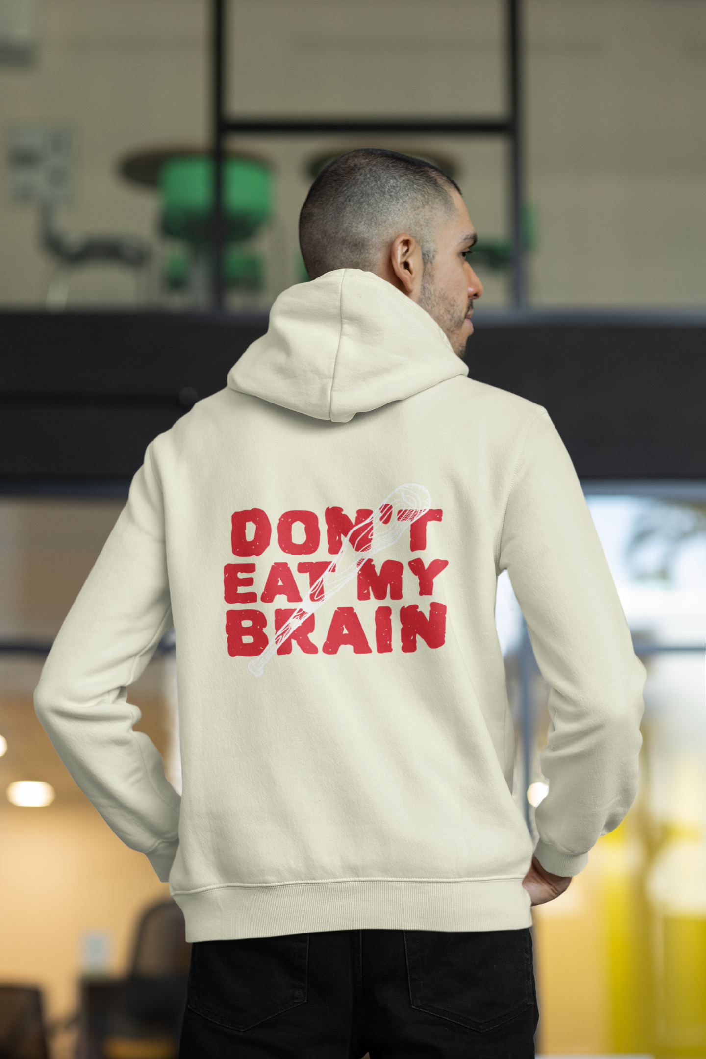 Don't Eat My Mind Biege Hoodie