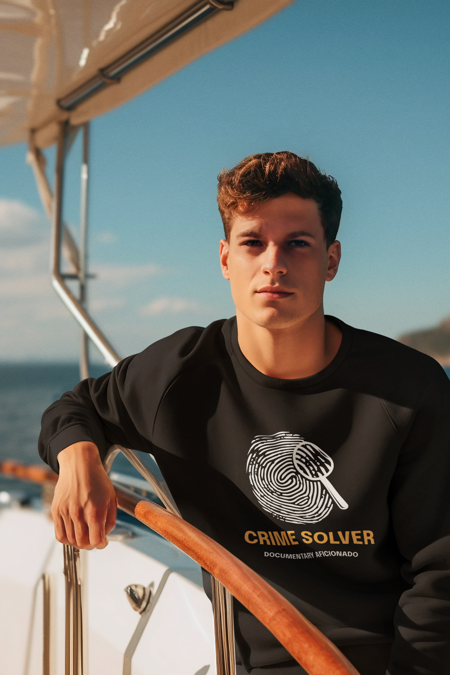 Crime Solver Men's Black Sweatshirt