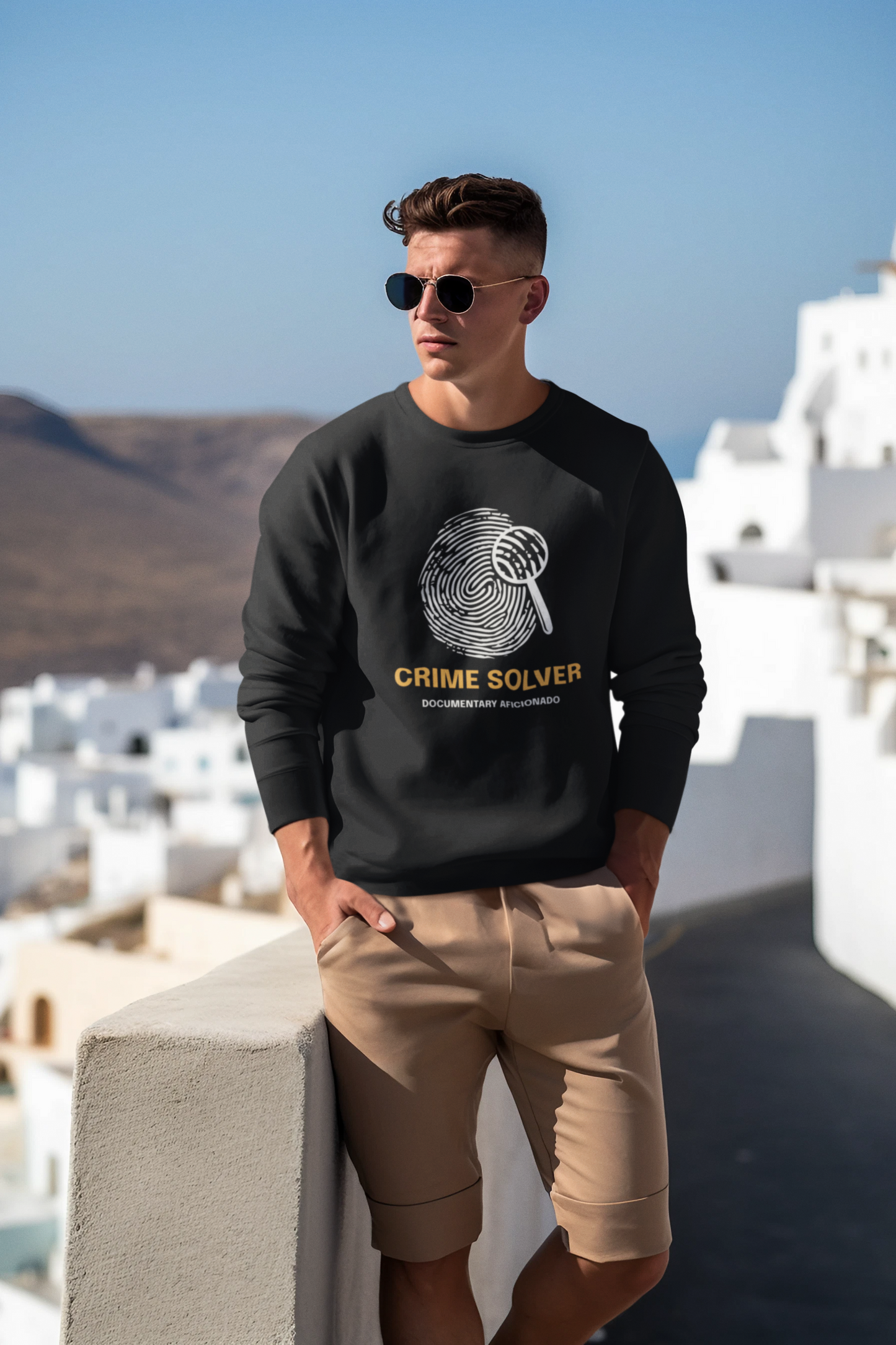 Crime Solver Men's Black Sweatshirt