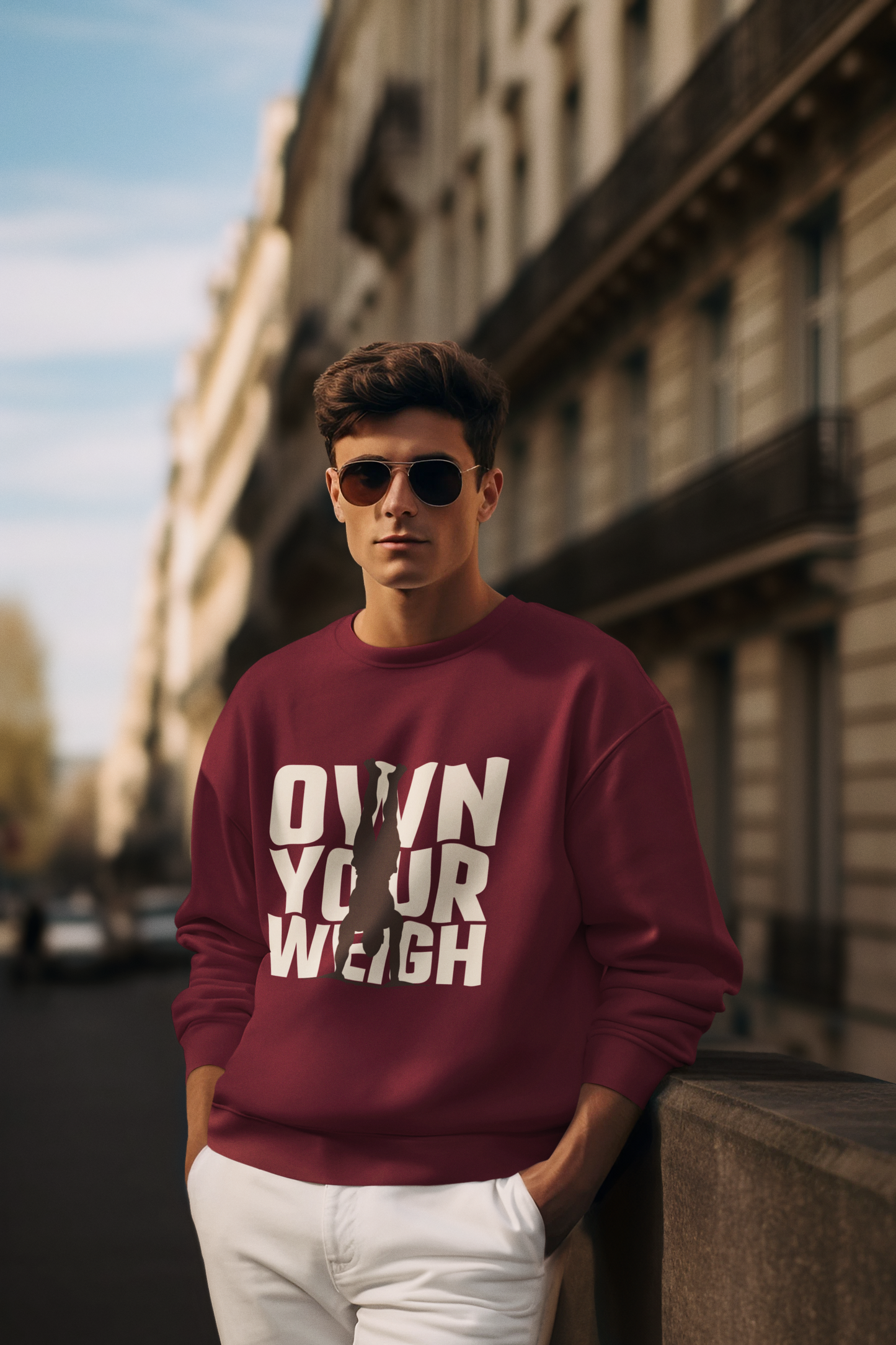 Own Your Weigh Men's Maroon Sweatshirt