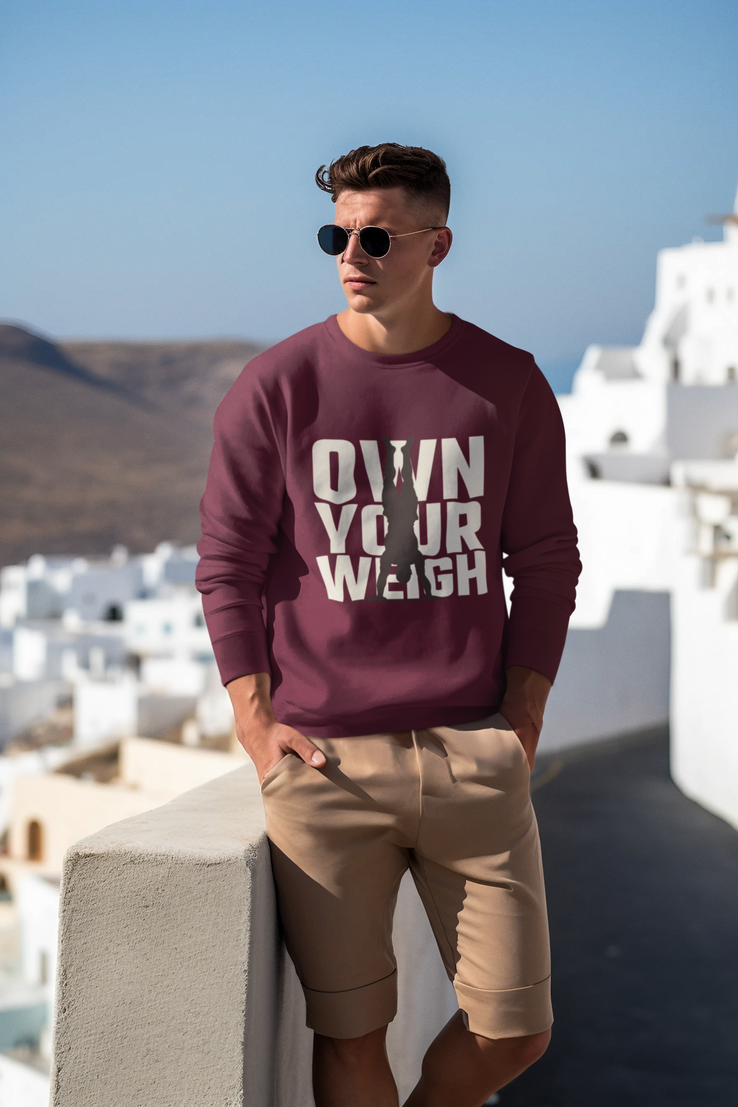 Own Your Weigh Men's Maroon Sweatshirt