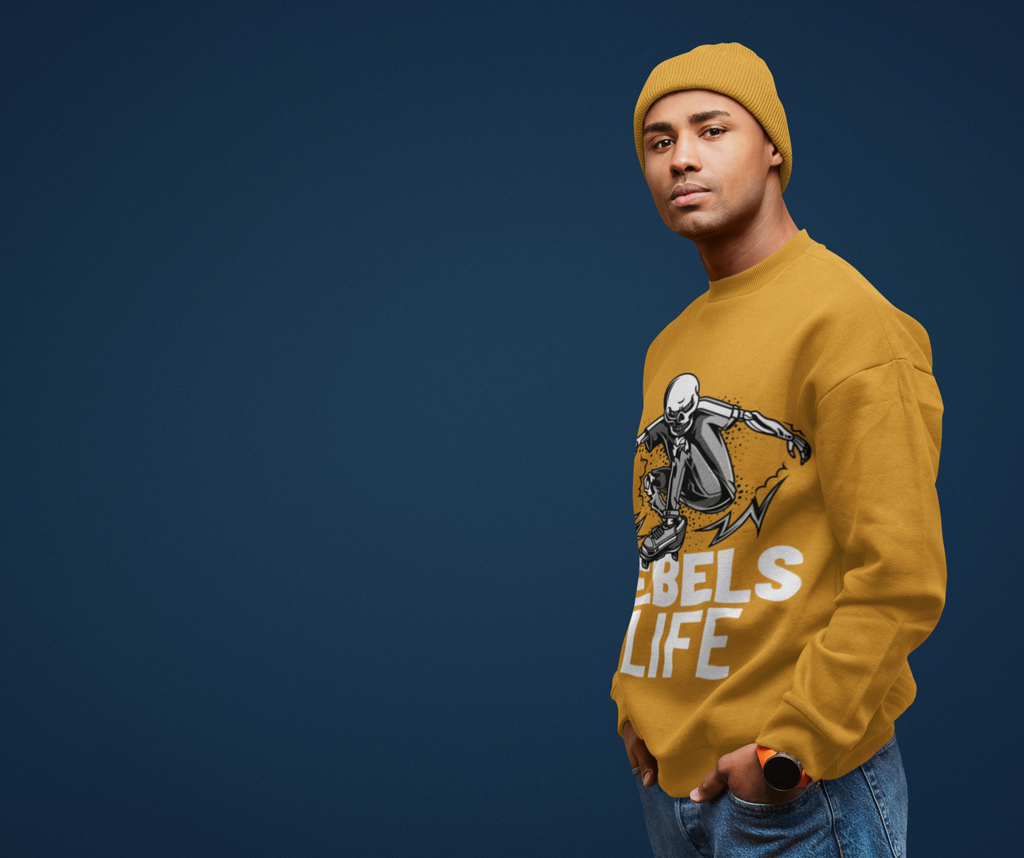 Rebels Life Mustard Yellow Sweatshirts