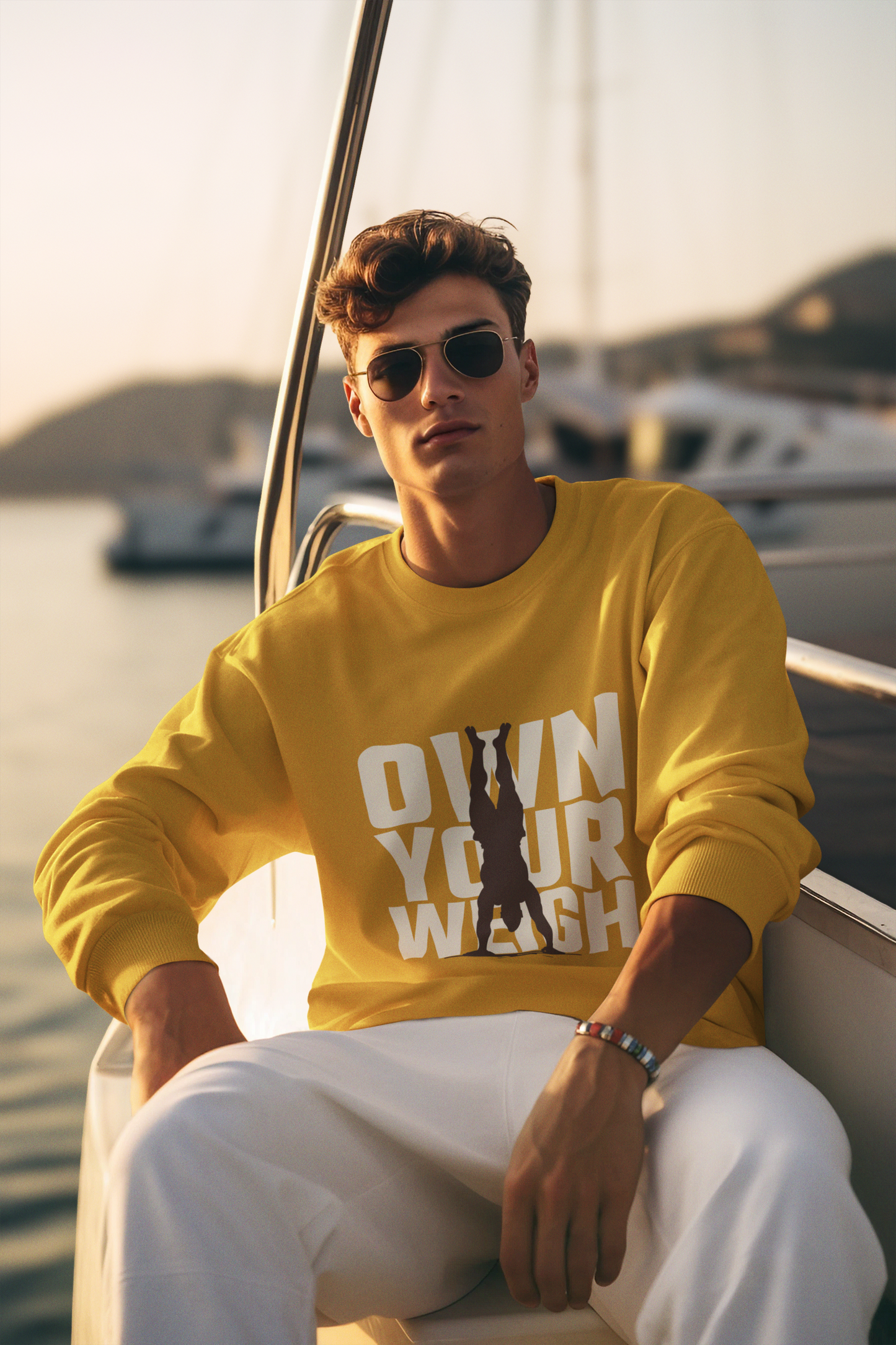 own-your-weigh-mens-Mustard-Yellow-sweatshirt