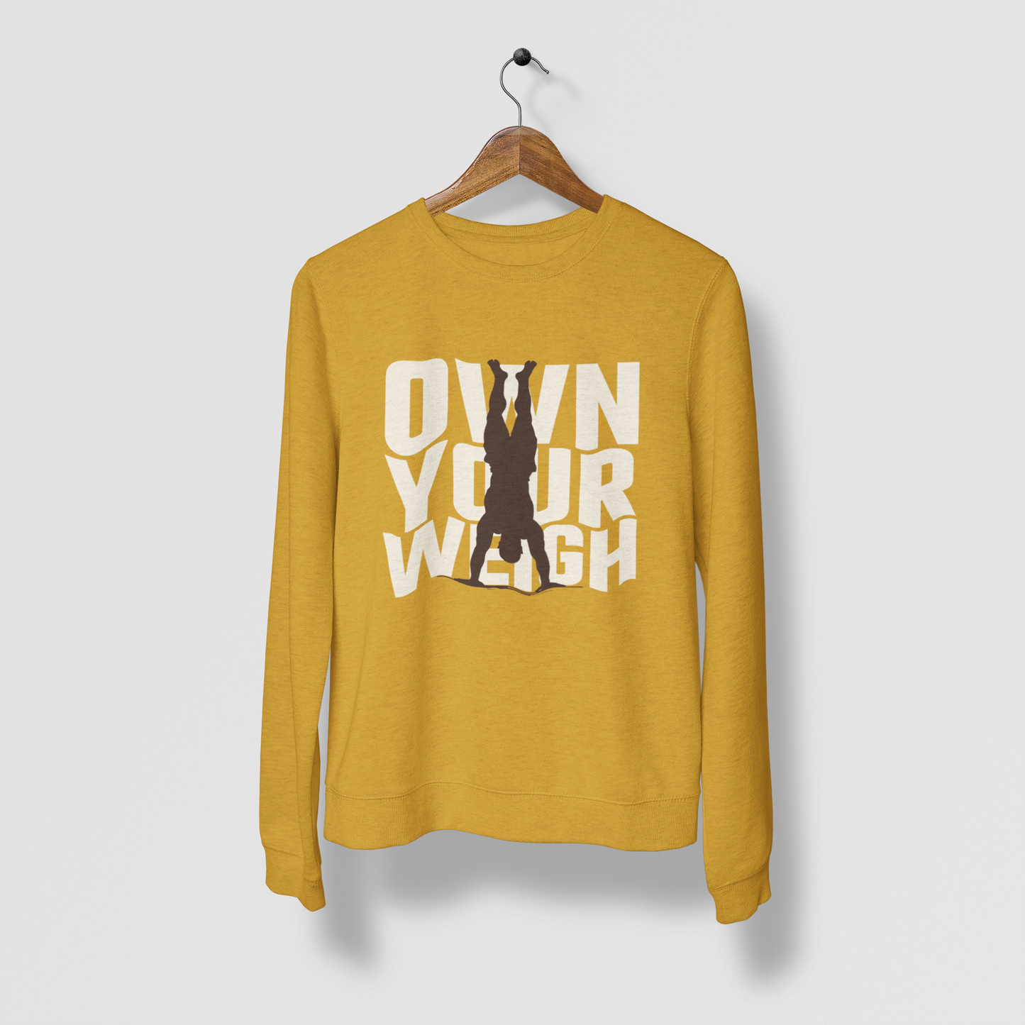 Own Your Weigh Men's Mustard Yellow Sweatshirt