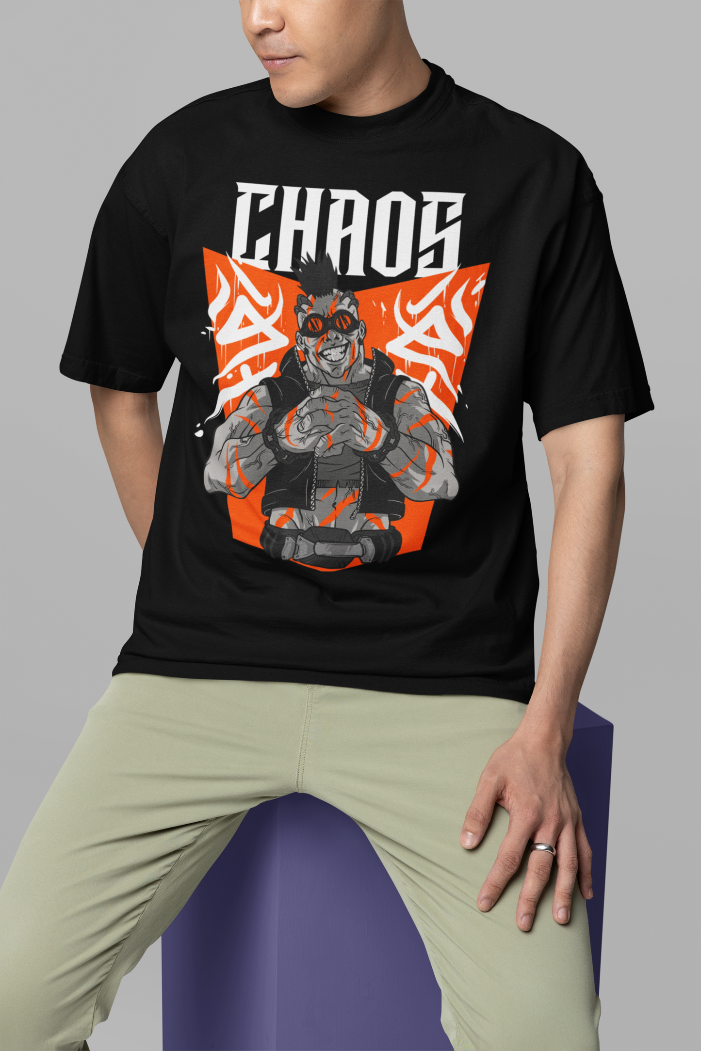 Black Chaos Oversized T-Shirt