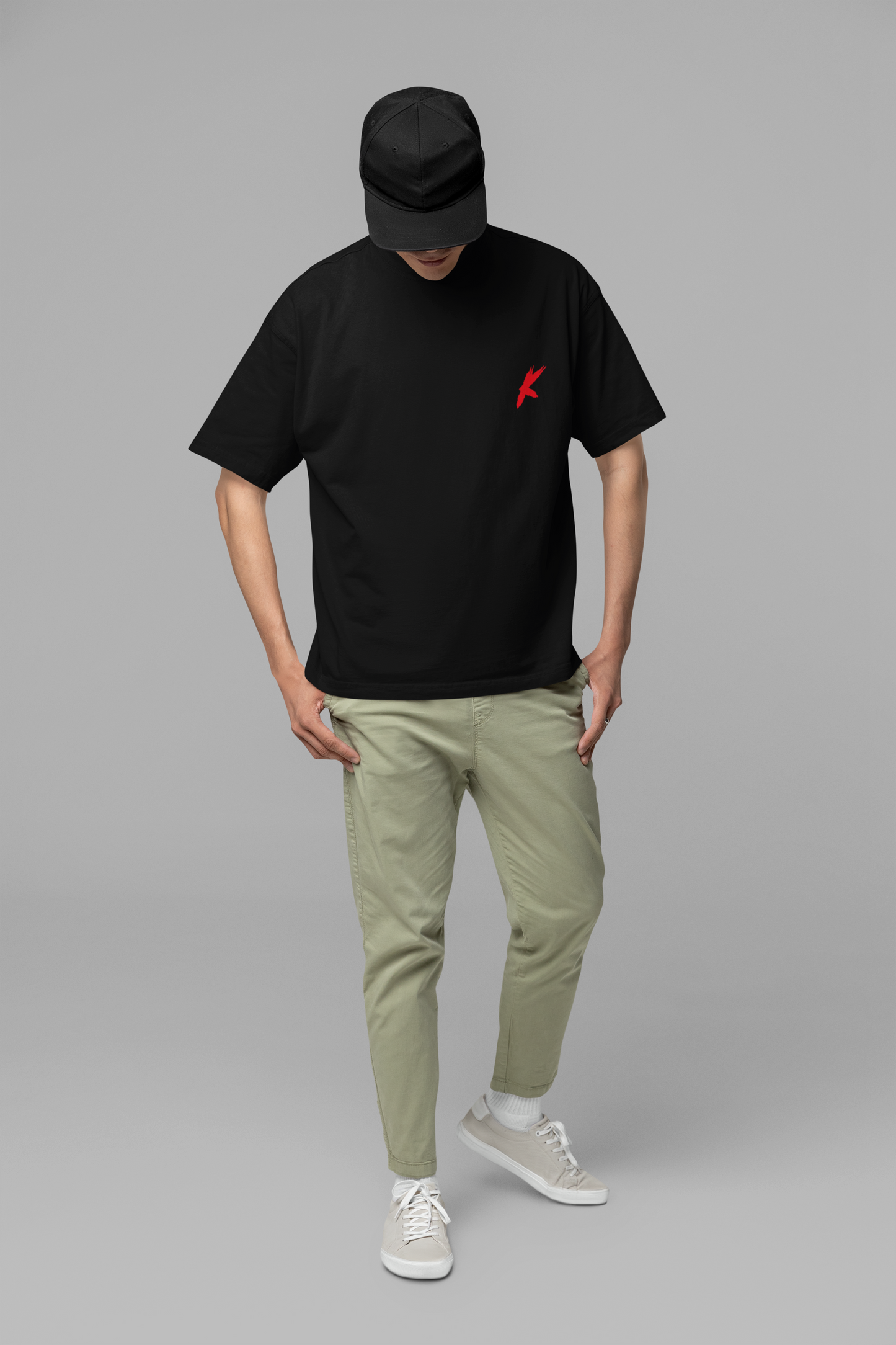 Black Listen to the Freedom Oversized T-Shirt