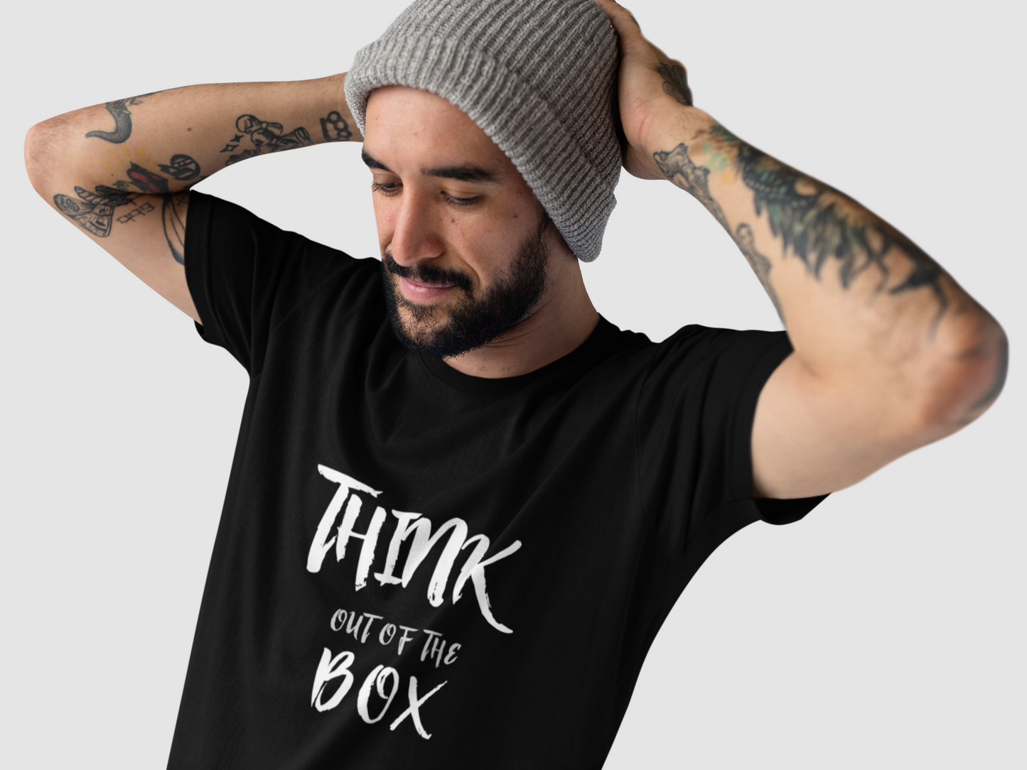 Think Out Of The Box Black Regular T-Shirt