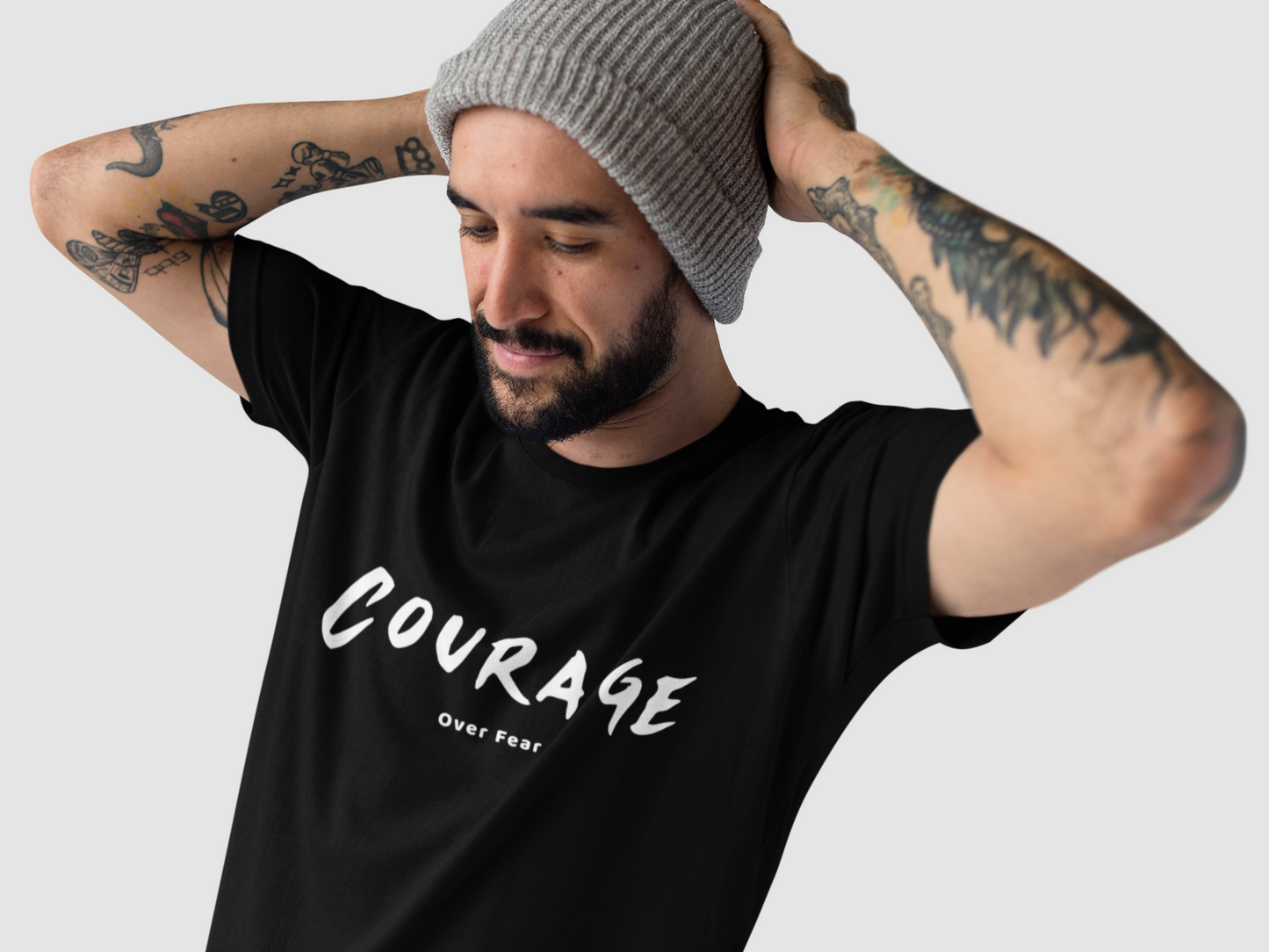 Courage Over Fear Black Regular T-Shirt