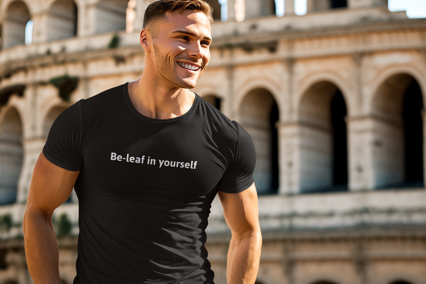 Black be leafe Life Style Regular T-Shirt