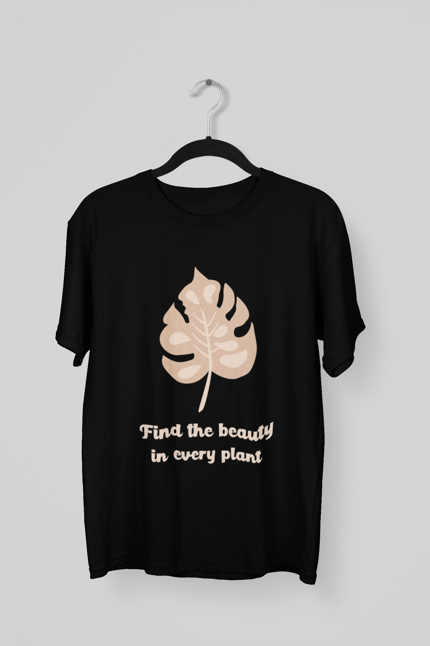 Black FIND THE BEAUTY Life Style Regular T-Shirt