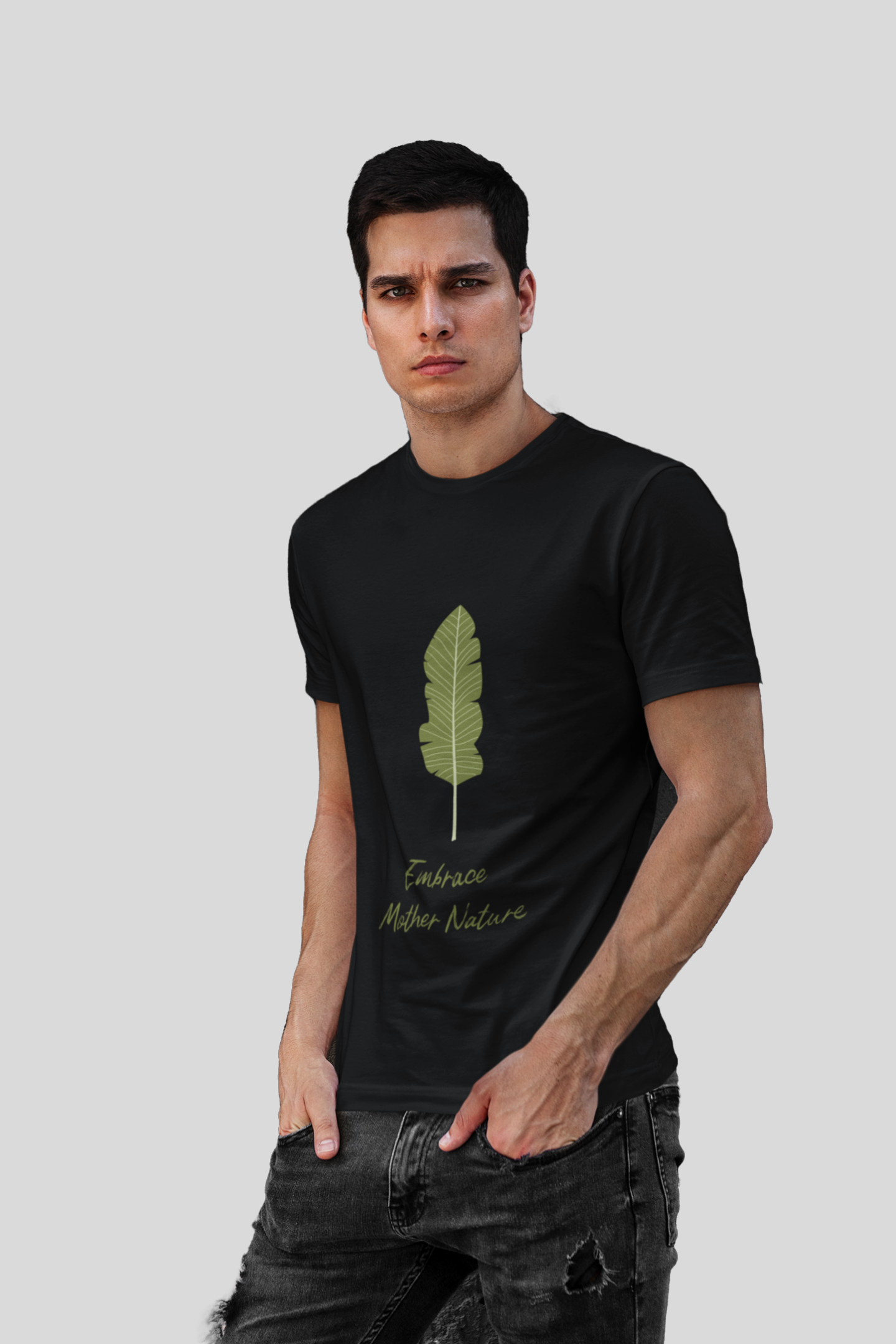 Black mother nature leafe Style Regular T-Shirt