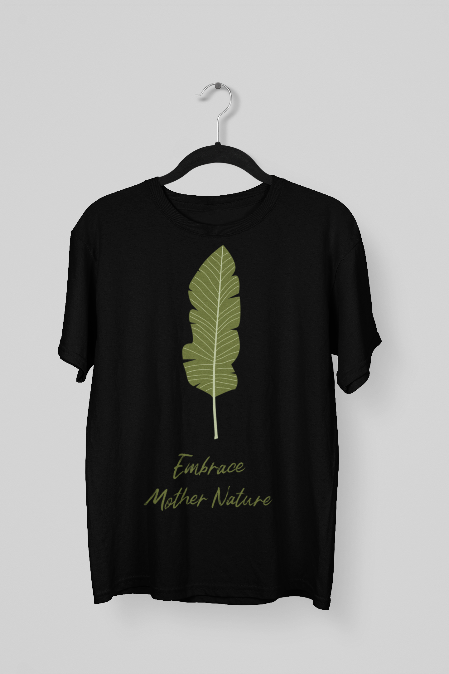 Black mother nature leafe Style Regular T-Shirt