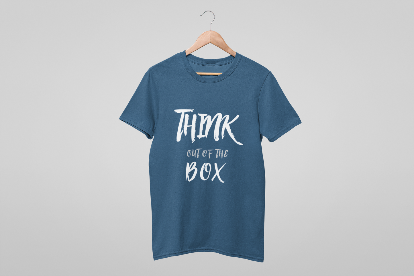 Think Out Of The Box Navy Blue Regular T-Shirt