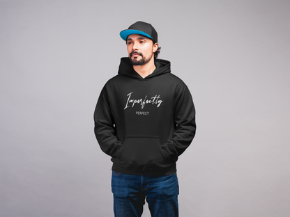 Imperfectly Perfect Black Men's Hoodie