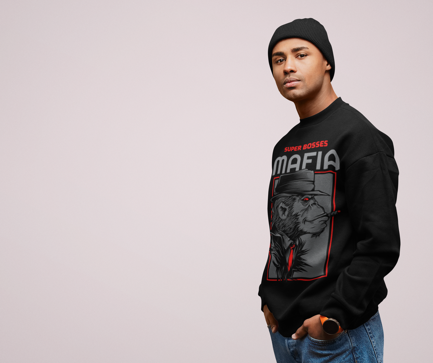 Super Bosses Mafia Black Sweatshirts