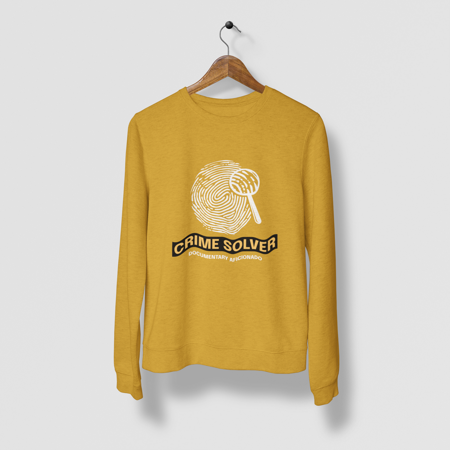 Crime Solver Men's Mustard Yellow Sweatshirt