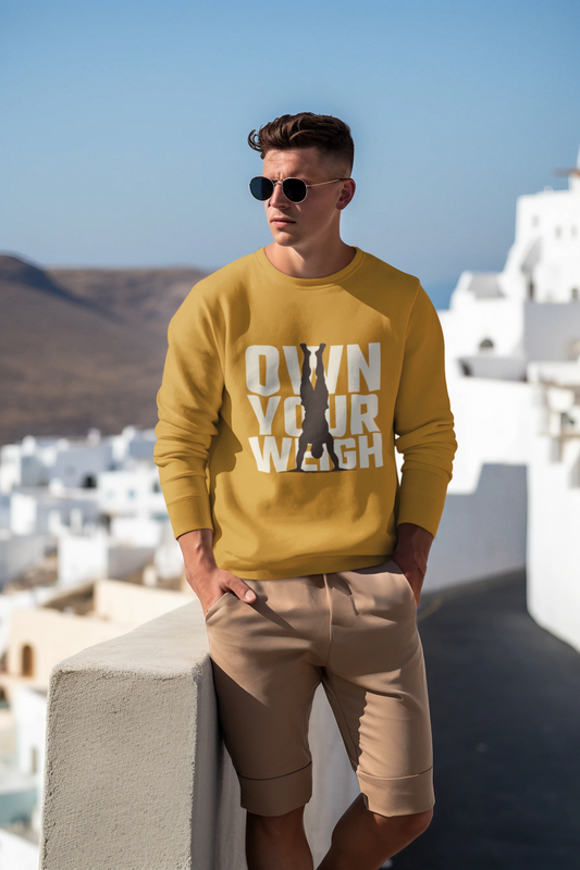 Own Your Weigh Men's Mustard Yellow Sweatshirt