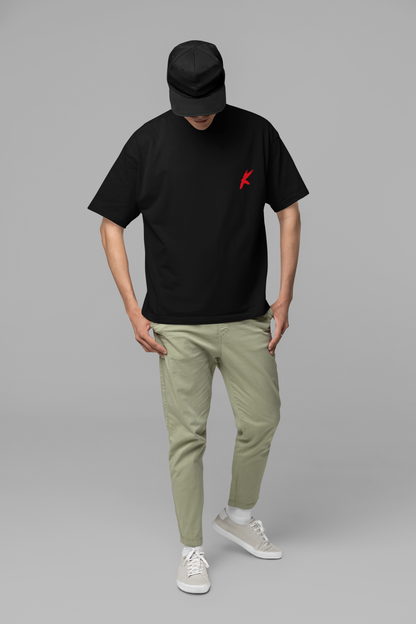 Goat Face Black Oversized T-Shirt