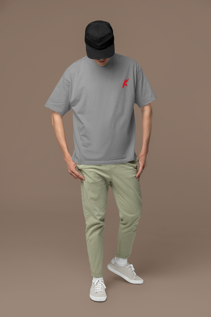 Grey Go With The Flow Oversized T-Shirt