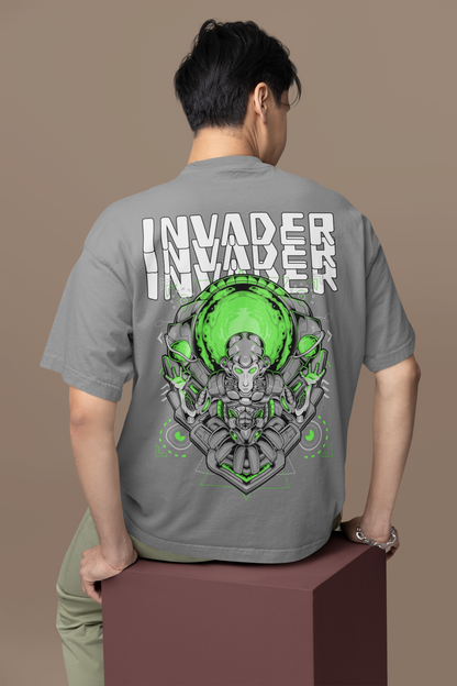 Grey Invader Oversized T-Shirt