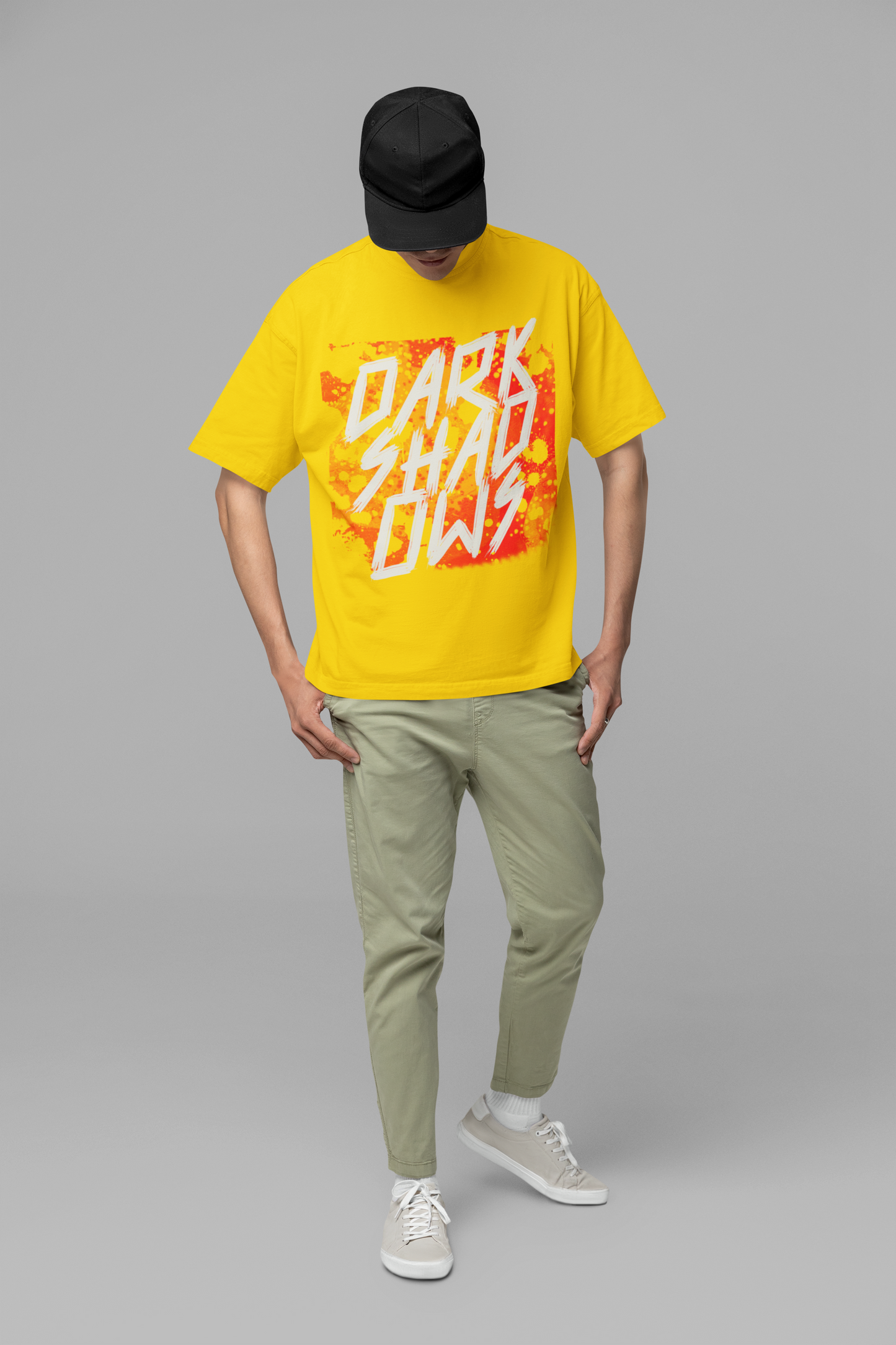 Dark Shadows Yellow Oversized T-Shirt