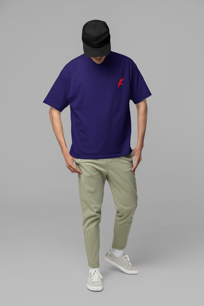 Skeleton in Eternity Blue Oversized T-Shirt