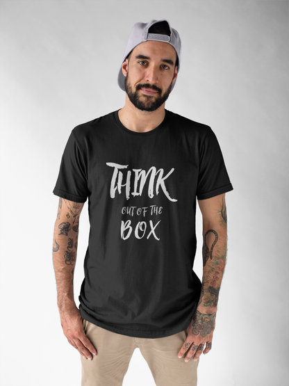 Think-Out-Of-The-Box-Black-Regular-T-Shirt