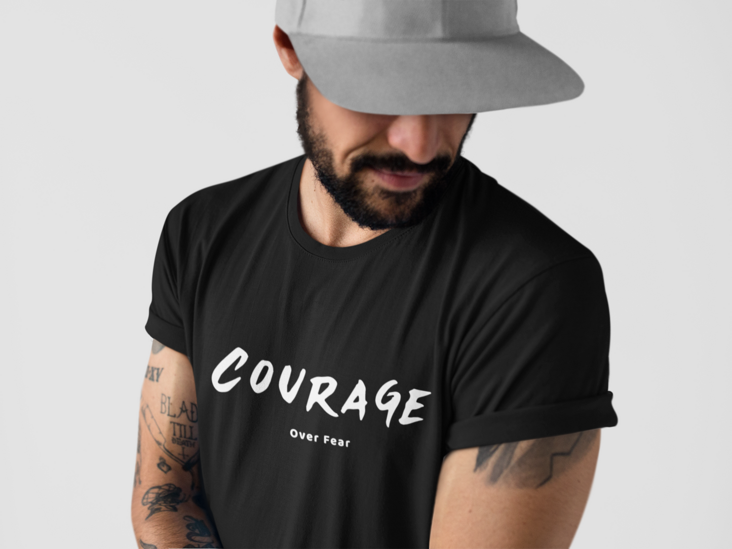 Courage Over Fear Black Regular T-Shirt