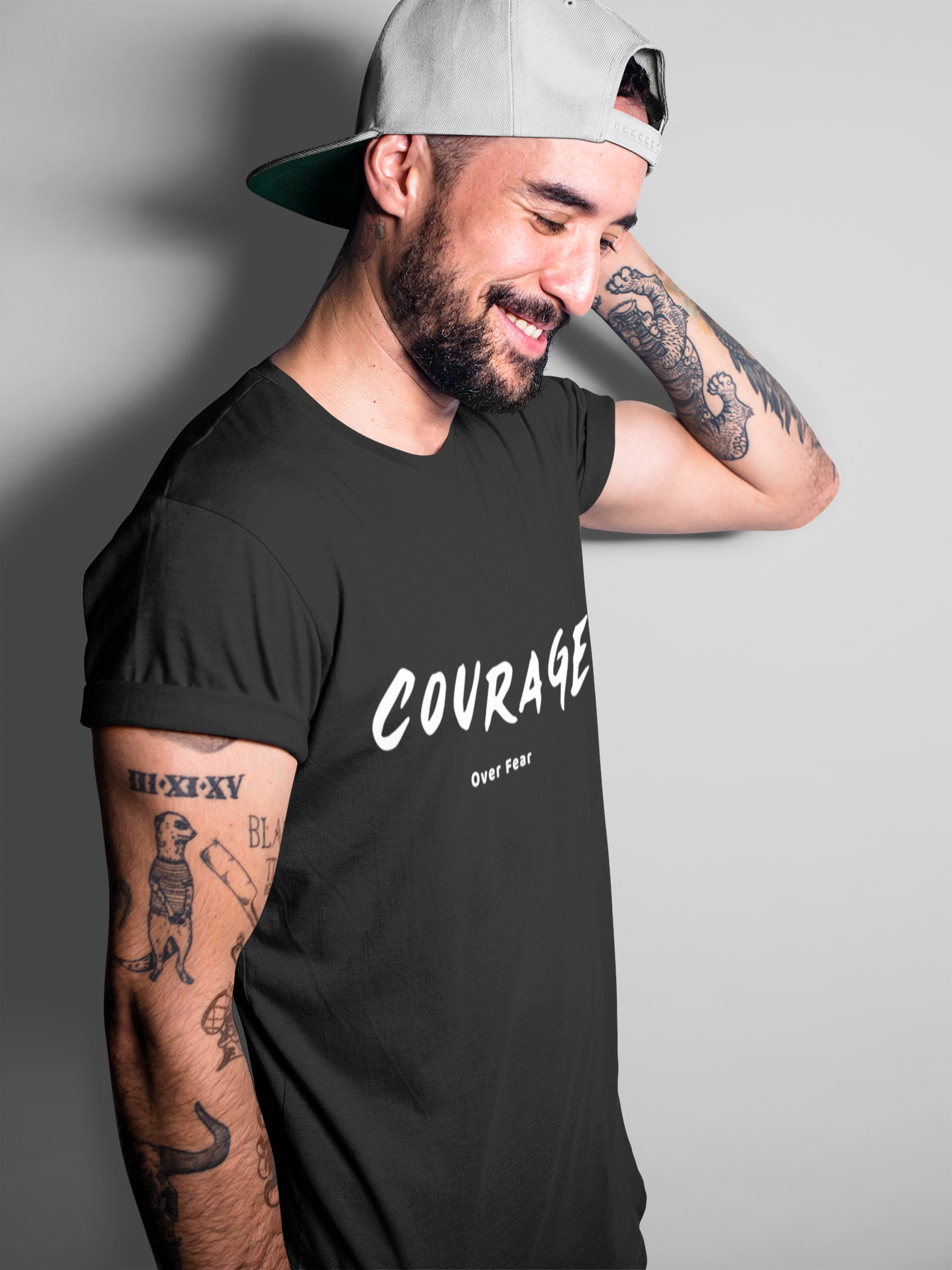 Courage Over Fear Black Regular T-Shirt