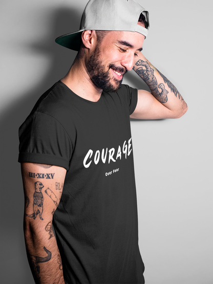 Courage Over Fear Black Regular T-Shirt