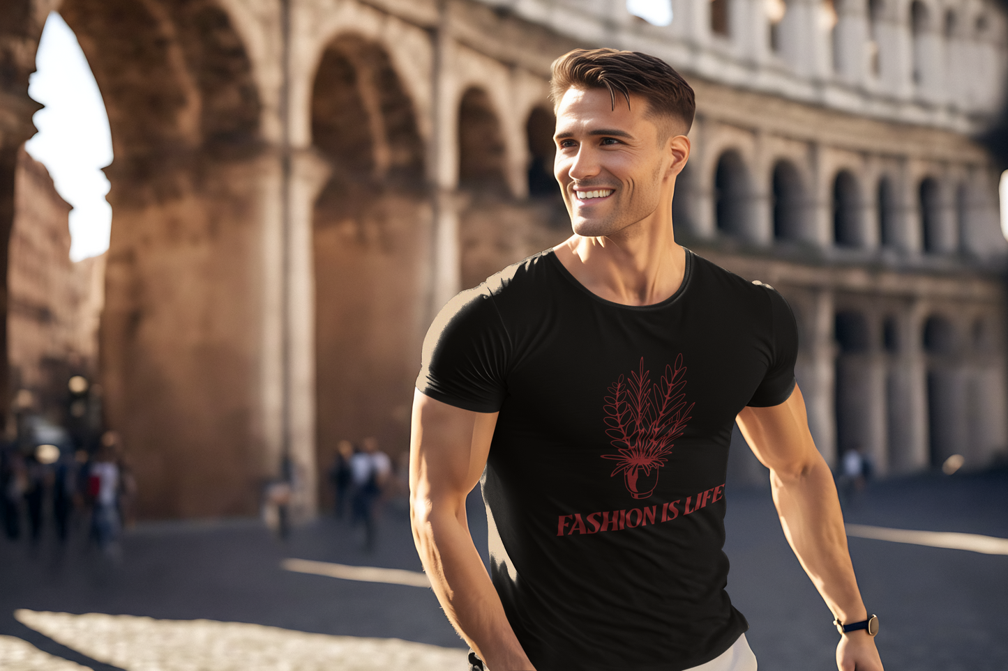 black-fashiion is-life-style-regular-t-shirt